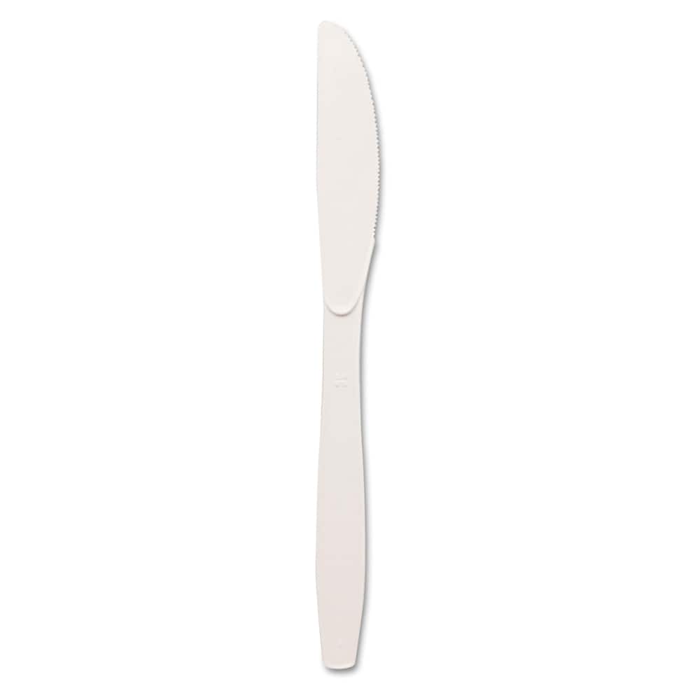Dixie - Paper & Plastic Cups, Plates, Bowls & Utensils; Breakroom Accessory Type: Knife ; Breakroom Accessory Description: Utensils-Disposable Knife ; Color: White - Exact Tool & Supply