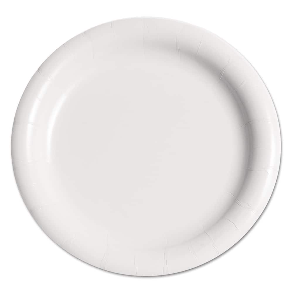 DART - Paper & Plastic Cups, Plates, Bowls & Utensils; Breakroom Accessory Type: Plates ; Breakroom Accessory Description: Dinnerware-Plate; Paper ; Color: White - Exact Tool & Supply