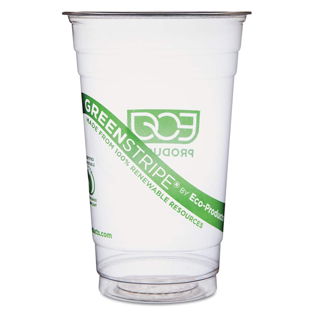 ECO PRODUCTS - Paper & Plastic Cups, Plates, Bowls & Utensils; Breakroom Accessory Type: Plastic Cold Cups ; Breakroom Accessory Description: Cups-Cold Drink; PLA ; Color: Clear - Exact Tool & Supply