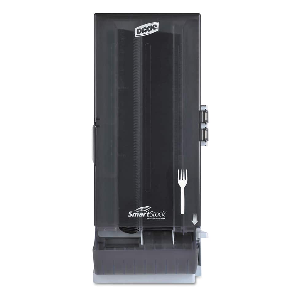 Dixie - Paper & Plastic Cups, Plates, Bowls & Utensils; Breakroom Accessory Type: Cutlery Bin ; Breakroom Accessory Description: Utensil Dispensers-Bins/Trays ; Color: Smoke - Exact Tool & Supply