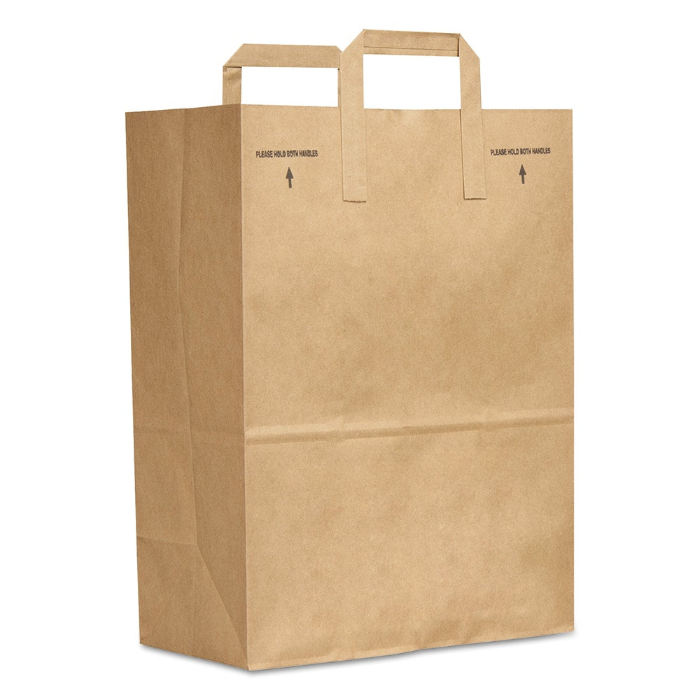 GEN - Paper Bags; Type: Grocery Bag ; Color: Kraft ; Size: 12 x 7 x 17 ; Material: Paper - Exact Tool & Supply