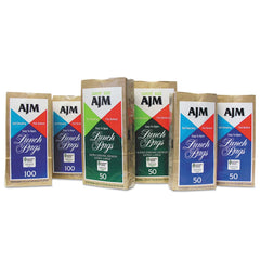 GEN - Paper Bags; Type: Lunch Bag ; Color: Kraft ; Size: 5-1/8 x 3-1/8 x 10-3/8 ; Material: Paper - Exact Tool & Supply