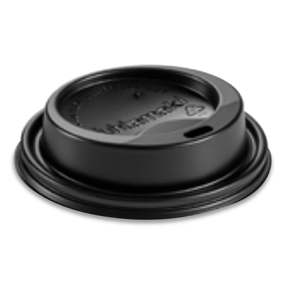 Huhtamaki - Paper & Plastic Cups, Plates, Bowls & Utensils; Breakroom Accessory Type: Hot Cup Lid ; Breakroom Accessory Description: Cup Lids-Hot Cup Dome ; Color: Black - Exact Tool & Supply
