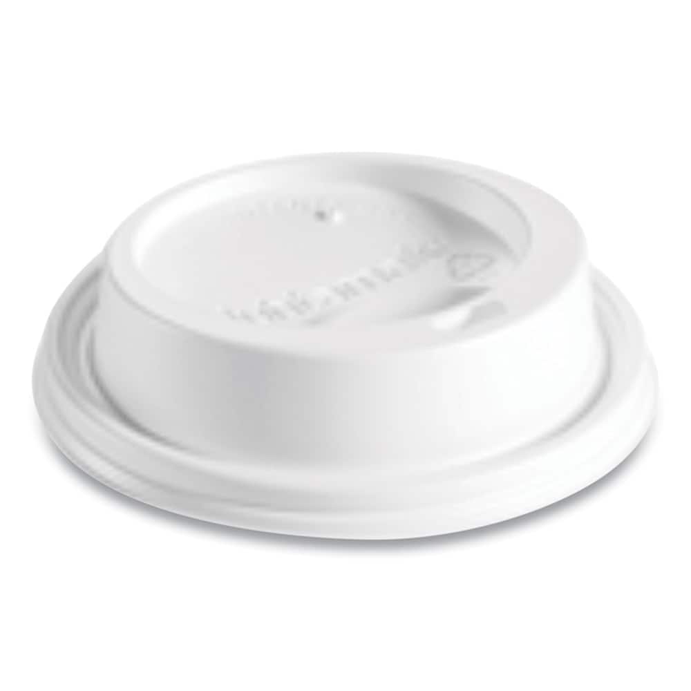 Huhtamaki - Paper & Plastic Cups, Plates, Bowls & Utensils; Breakroom Accessory Type: Hot Cup Lid ; Breakroom Accessory Description: Cup Lids-Hot Cup Dome ; Color: White - Exact Tool & Supply