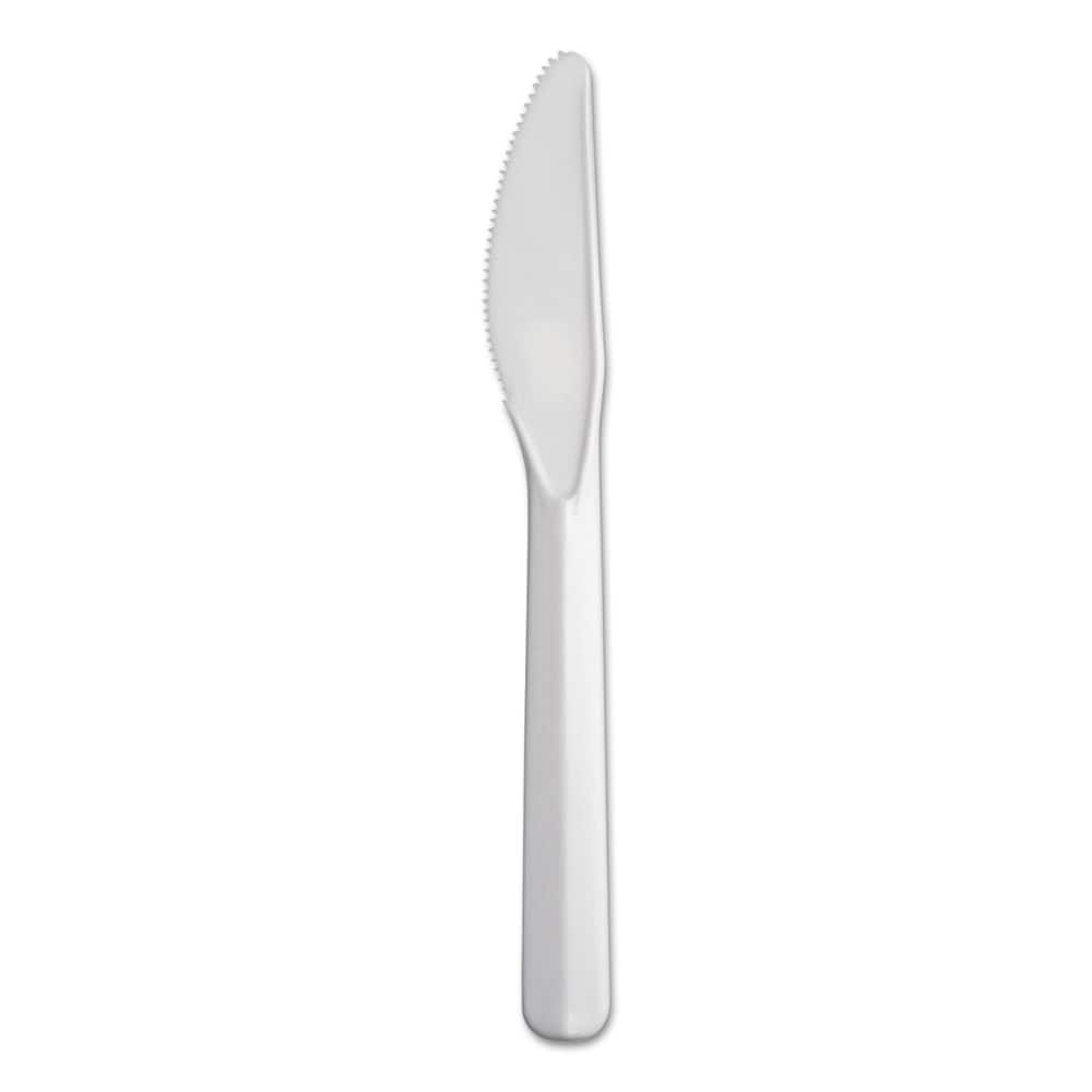 DART - Paper & Plastic Cups, Plates, Bowls & Utensils; Breakroom Accessory Type: Knife ; Breakroom Accessory Description: Utensils-Disposable Knife ; Color: White - Exact Tool & Supply