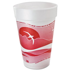 DART - Paper & Plastic Cups, Plates, Bowls & Utensils; Breakroom Accessory Type: Foam Cups ; Breakroom Accessory Description: Cups-Hot/Cold Drink; Foam ; Color: Cranberry/White - Exact Tool & Supply