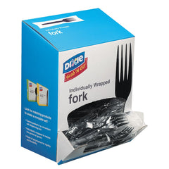Dixie - Paper & Plastic Cups, Plates, Bowls & Utensils; Breakroom Accessory Type: Fork ; Breakroom Accessory Description: Utensils-Disposable Fork ; Color: Black - Exact Tool & Supply