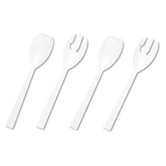 Tablemate Products - Paper & Plastic Cups, Plates, Bowls & Utensils; Breakroom Accessory Type: Plastic Fork; Plastic Spoon ; Breakroom Accessory Description: Utensils-Serving Utensil Set ; Color: White - Exact Tool & Supply