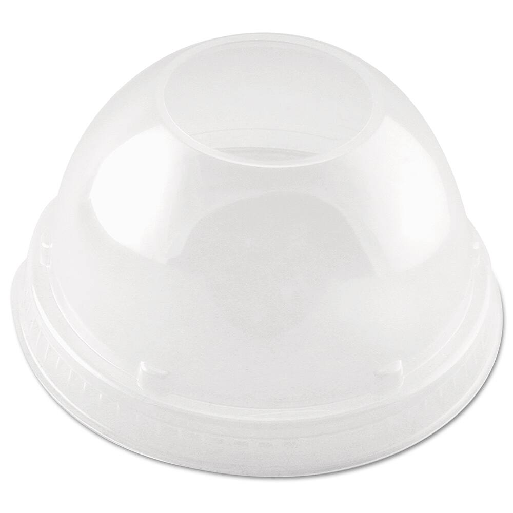 DART - Paper & Plastic Cups, Plates, Bowls & Utensils; Breakroom Accessory Type: Hot Cup Lid ; Breakroom Accessory Description: Cup Lids-Hot Cup Dome ; Color: Clear - Exact Tool & Supply