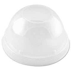 DART - Paper & Plastic Cups, Plates, Bowls & Utensils; Breakroom Accessory Type: Hot Cup Lid ; Breakroom Accessory Description: Cup Lids-Hot Cup Dome ; Color: Clear - Exact Tool & Supply