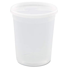 Pactiv - Food Containers; Type: Container & Lid Combination ; Shape: Round ; Volume Range: Smaller than 64 oz. ; Height (Decimal Inch): 6.000000 ; Diameter/Width (Decimal Inch): 4.5500 ; Length (Decimal Inch): 4.5500 - Exact Tool & Supply