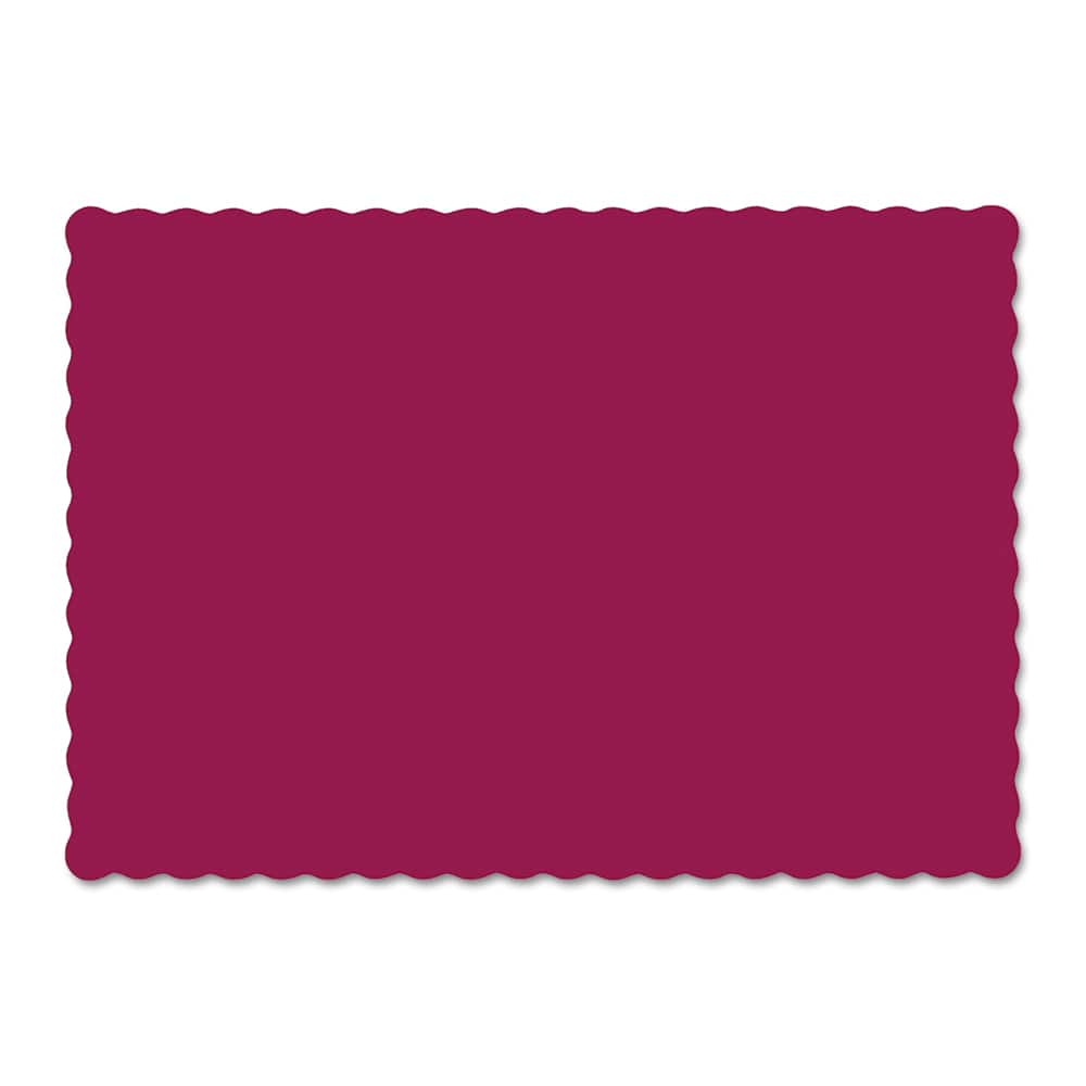 Hoffmaster - Paper & Plastic Cups, Plates, Bowls & Utensils; Breakroom Accessory Type: Tray Mat ; Breakroom Accessory Description: Mats-Tableware Placemat ; Color: Burgundy - Exact Tool & Supply