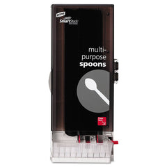 Dixie - Paper & Plastic Cups, Plates, Bowls & Utensils; Breakroom Accessory Type: Cutlery Bin ; Breakroom Accessory Description: Utensil Dispensers-Tower-Spoon ; Color: Translucent Black - Exact Tool & Supply