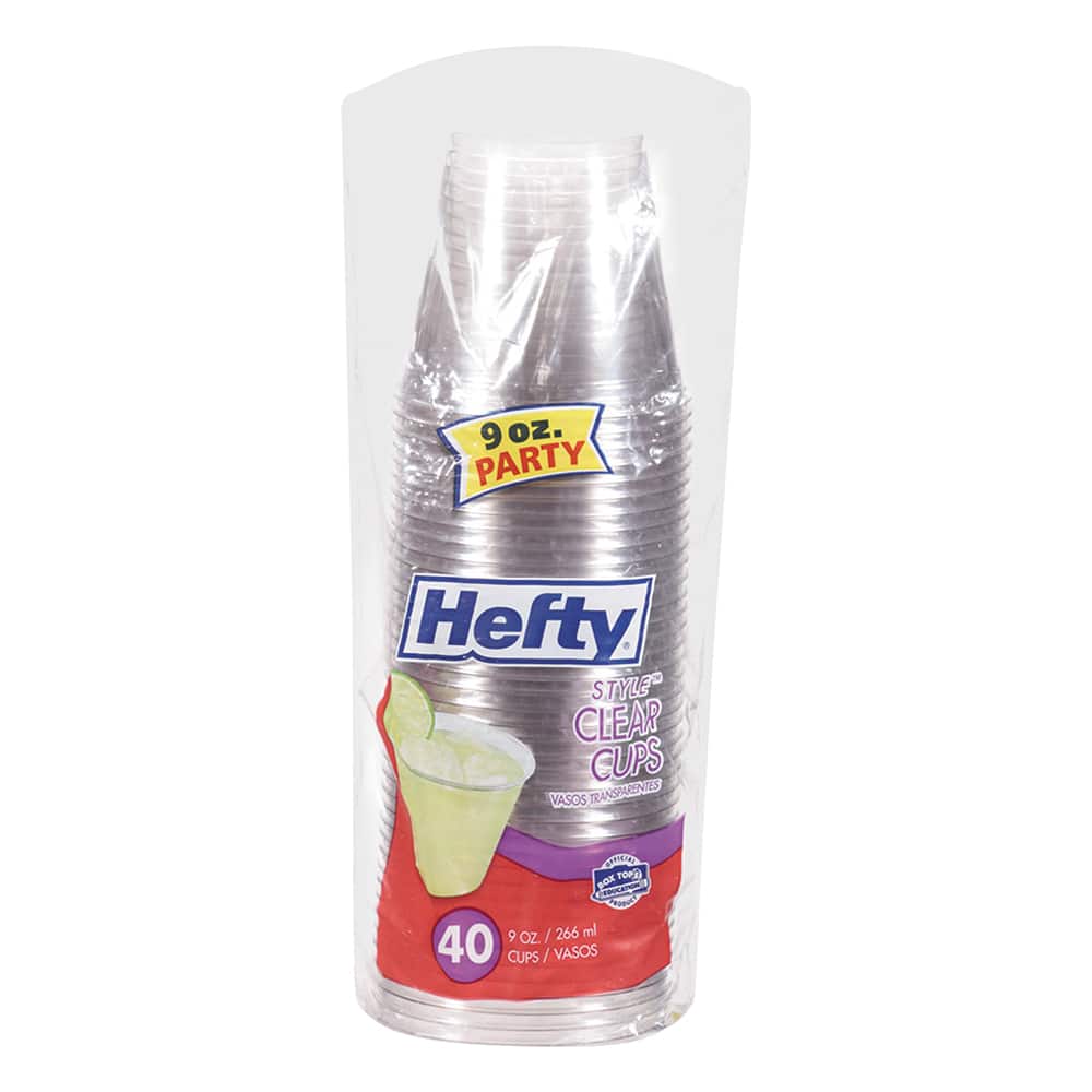 Hefty - Paper & Plastic Cups, Plates, Bowls & Utensils; Breakroom Accessory Type: Plastic Cold Cups ; Breakroom Accessory Description: Cups-Cold Drink; Plastic ; Color: Clear - Exact Tool & Supply