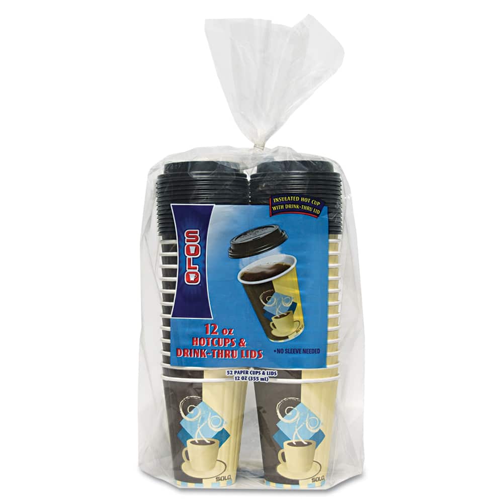 DART - Paper & Plastic Cups, Plates, Bowls & Utensils; Breakroom Accessory Type: Cup/Lid Combo ; Breakroom Accessory Description: Cups-Hot Drink; Paper Cup/Lid Combo ; Color: Clear - Exact Tool & Supply
