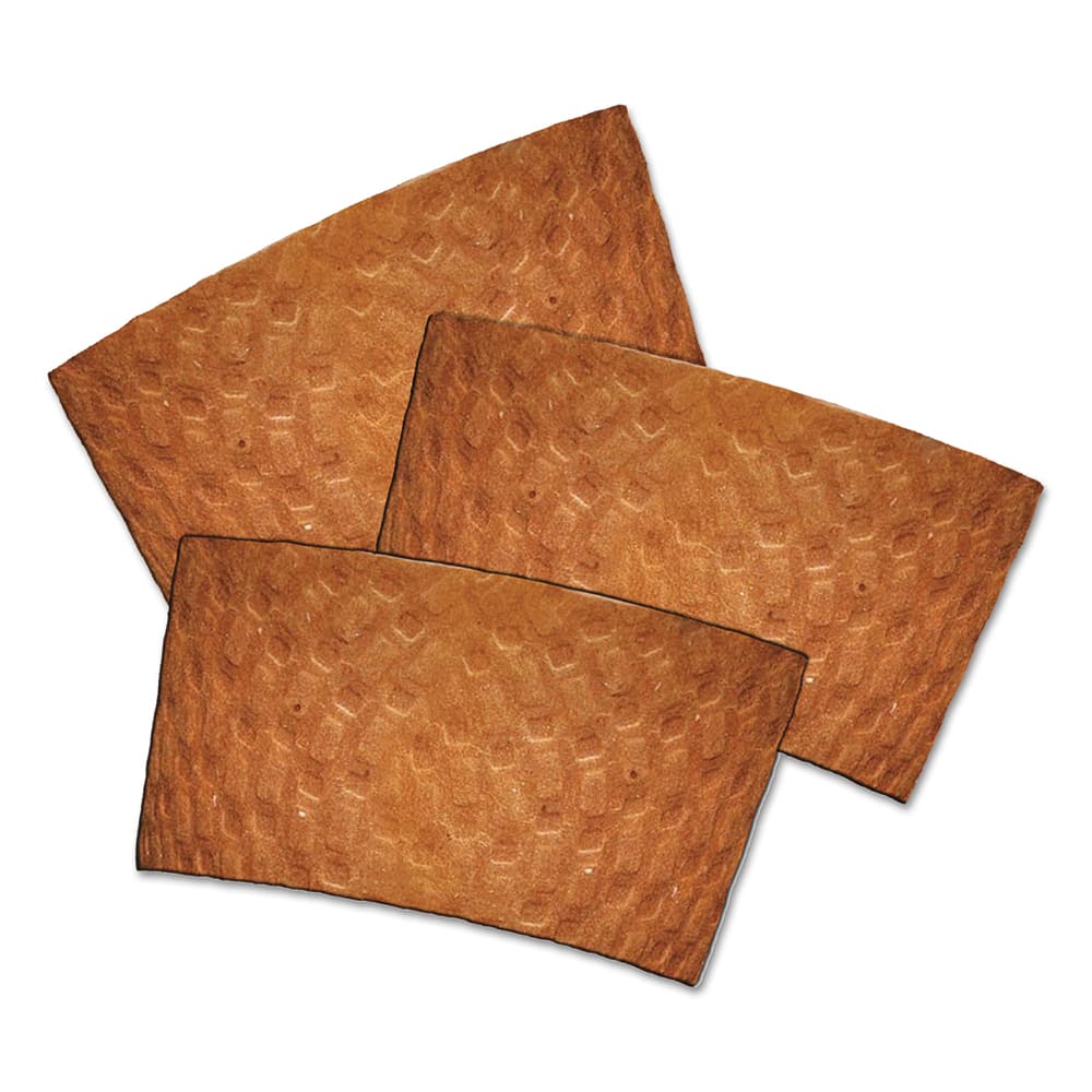 Pactiv - Paper & Plastic Cups, Plates, Bowls & Utensils; Breakroom Accessory Type: Hot Cup Sleeves ; Breakroom Accessory Description: Cup Sleeves-Kraft ; Color: Brown - Exact Tool & Supply