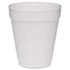 DART - Paper & Plastic Cups, Plates, Bowls & Utensils; Breakroom Accessory Type: Foam Cups ; Breakroom Accessory Description: Cups-Hot/Cold Drink; Foam ; Color: White with Greek Key Design - Exact Tool & Supply