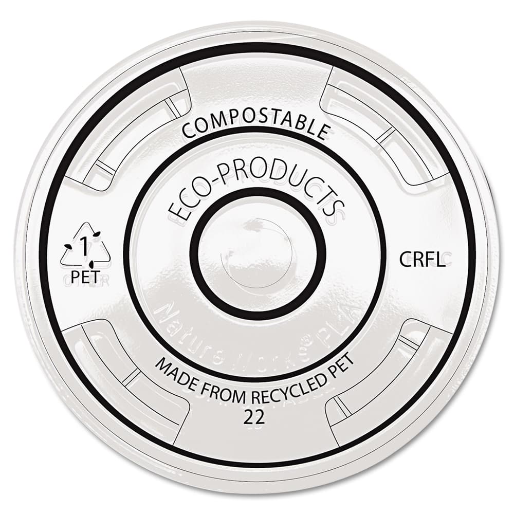 ECO PRODUCTS - Paper & Plastic Cups, Plates, Bowls & Utensils; Breakroom Accessory Type: Cold Cup Lid ; Breakroom Accessory Description: Cup Lids-Cold Cup ; Color: Clear - Exact Tool & Supply