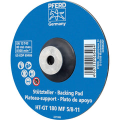 PFERD - Disc Backing Pads; Backing Pad Type: Disc Backing Pad ; Pad Diameter (Inch): 7 ; Maximum RPM: 8500.000 ; Thread Size: 5/8-11 ; Density: Flexible - Exact Tool & Supply