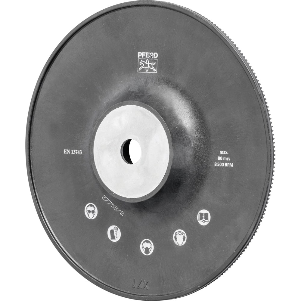 PFERD - Disc Backing Pads; Backing Pad Type: Disc Backing Pad ; Pad Diameter (Inch): 7 ; Maximum RPM: 8500.000 ; Thread Size: 5/8-11 ; Density: Hard - Exact Tool & Supply