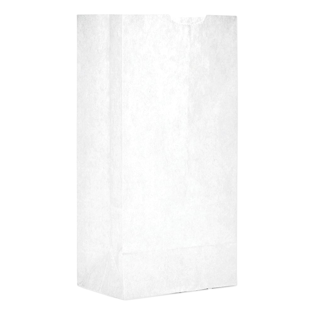 GEN - Paper Bags; Type: Grocery Bag ; Color: White ; Size: 5 x 3-11/32 x 9-3/4 ; Material: Paper - Exact Tool & Supply