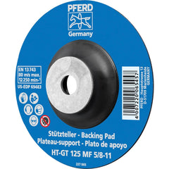 PFERD - Disc Backing Pads; Backing Pad Type: Disc Backing Pad ; Pad Diameter (Inch): 5 ; Maximum RPM: 12200.000 ; Thread Size: 5/8-11 ; Density: Flexible - Exact Tool & Supply