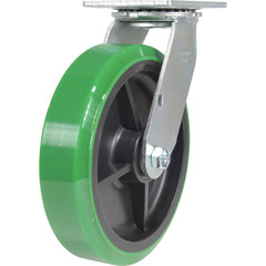 Vestil - Standard Casters; Mount: With Holes ; Style: Swivel ; Wheel Diameter: 8 (Inch); Wheel Width: 2 (Inch); Overall Height (Inch): 9-3/8 ; Load Capacity (Lb.): 1000.000 - Exact Tool & Supply