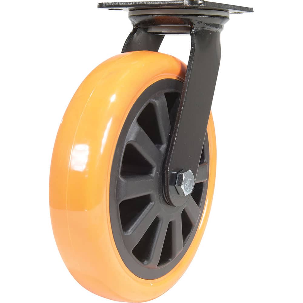 Vestil - Standard Casters; Mount: With Holes ; Style: Swivel ; Wheel Diameter: 8 (Inch); Wheel Width: 2 (Inch); Overall Height (Inch): 9-1/2 ; Load Capacity (Lb.): 902.000 - Exact Tool & Supply