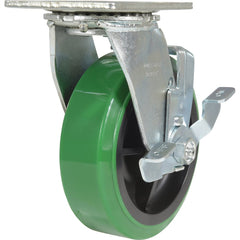 Vestil - Standard Casters; Mount: With Holes ; Style: Swivel w/Brake ; Wheel Diameter: 6 (Inch); Wheel Width: 2 (Inch); Overall Height (Inch): 7-1/2 ; Load Capacity (Lb.): 900.000 - Exact Tool & Supply