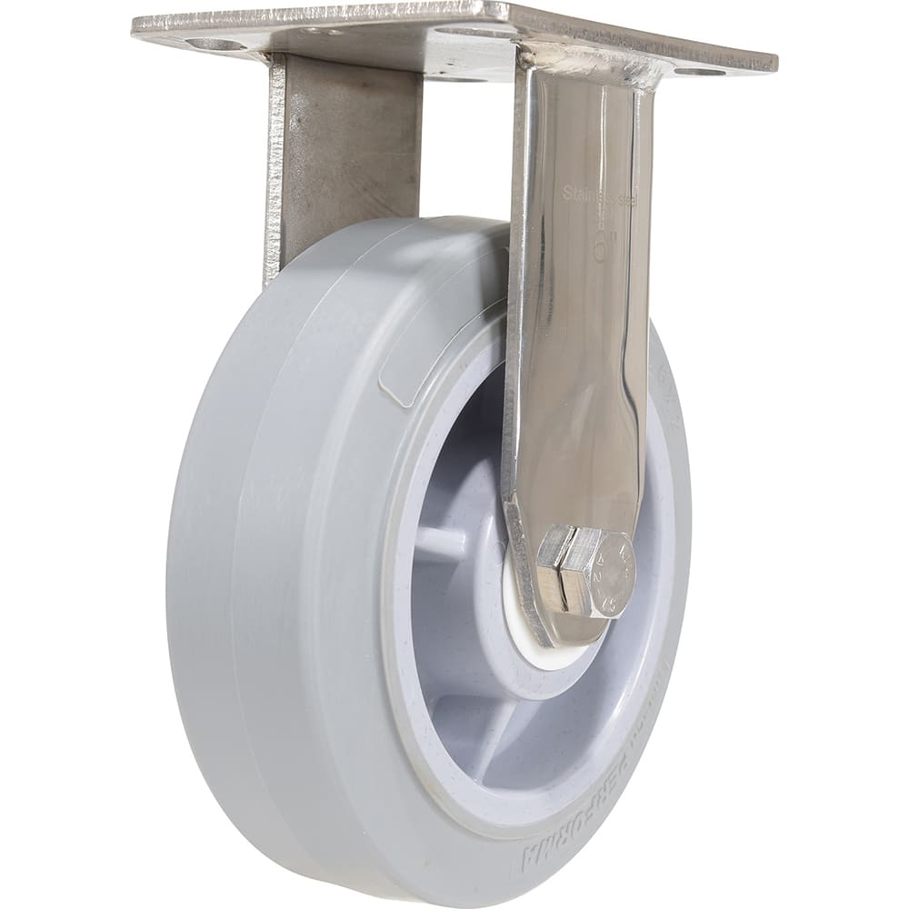 Vestil - Standard Casters; Mount: With Holes ; Style: Rigid ; Wheel Diameter: 6 (Inch); Wheel Width: 2 (Inch); Overall Height (Inch): 7-1/2 ; Load Capacity (Lb.): 600.000 - Exact Tool & Supply