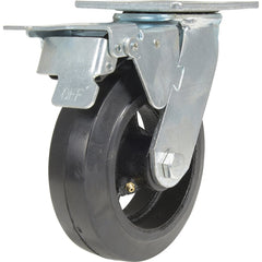 Vestil - Standard Casters; Mount: With Holes ; Style: Swivel w/Total Brake ; Wheel Diameter: 6 (Inch); Wheel Width: 2 (Inch); Overall Height (Inch): 7-1/2 ; Load Capacity (Lb.): 507.000 - Exact Tool & Supply