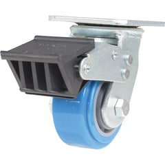 Vestil - Standard Casters; Mount: With Holes ; Style: Swivel w/Total Brake ; Wheel Diameter: 4 (Inch); Wheel Width: 2 (Inch); Overall Height (Inch): 5-3/4 ; Load Capacity (Lb.): 617.000 - Exact Tool & Supply