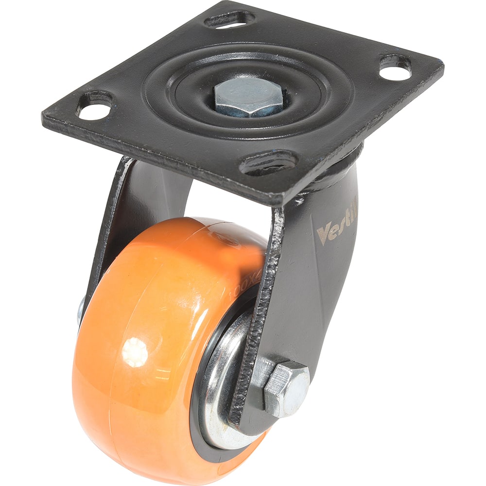 Vestil - Standard Casters; Mount: With Holes ; Style: Swivel ; Wheel Diameter: 4 (Inch); Wheel Width: 2 (Inch); Overall Height (Inch): 5-9/16 ; Load Capacity (Lb.): 551.000 - Exact Tool & Supply