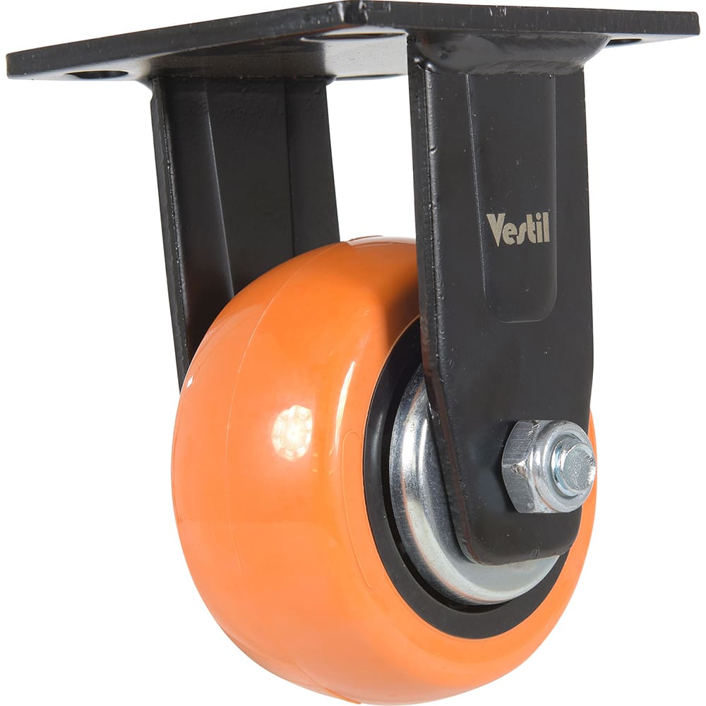 Vestil - Standard Casters; Mount: With Holes ; Style: Rigid ; Wheel Diameter: 4 (Inch); Wheel Width: 2 (Inch); Overall Height (Inch): 5-9/16 ; Load Capacity (Lb.): 551.000 - Exact Tool & Supply