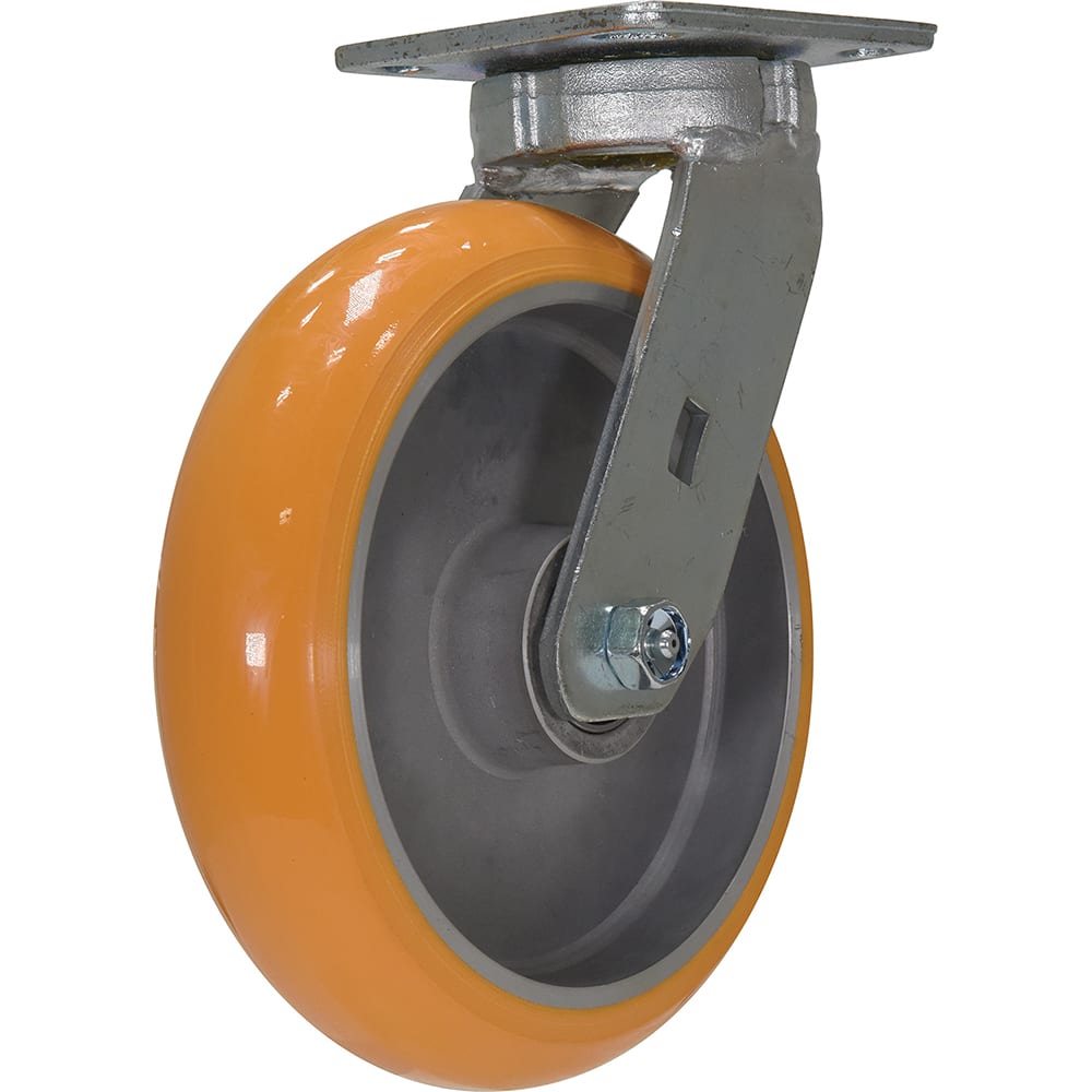 Vestil - Standard Casters; Mount: With Holes ; Style: Swivel ; Wheel Diameter: 8 (Inch); Wheel Width: 2 (Inch); Overall Height (Inch): 9-1/2 ; Load Capacity (Lb.): 2000.000 - Exact Tool & Supply