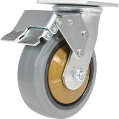 Vestil - Standard Casters; Mount: With Holes ; Style: Swivel w/Total Brake ; Wheel Diameter: 6 (Inch); Wheel Width: 2 (Inch); Overall Height (Inch): 7-1/2 ; Load Capacity (Lb.): 771.000 - Exact Tool & Supply