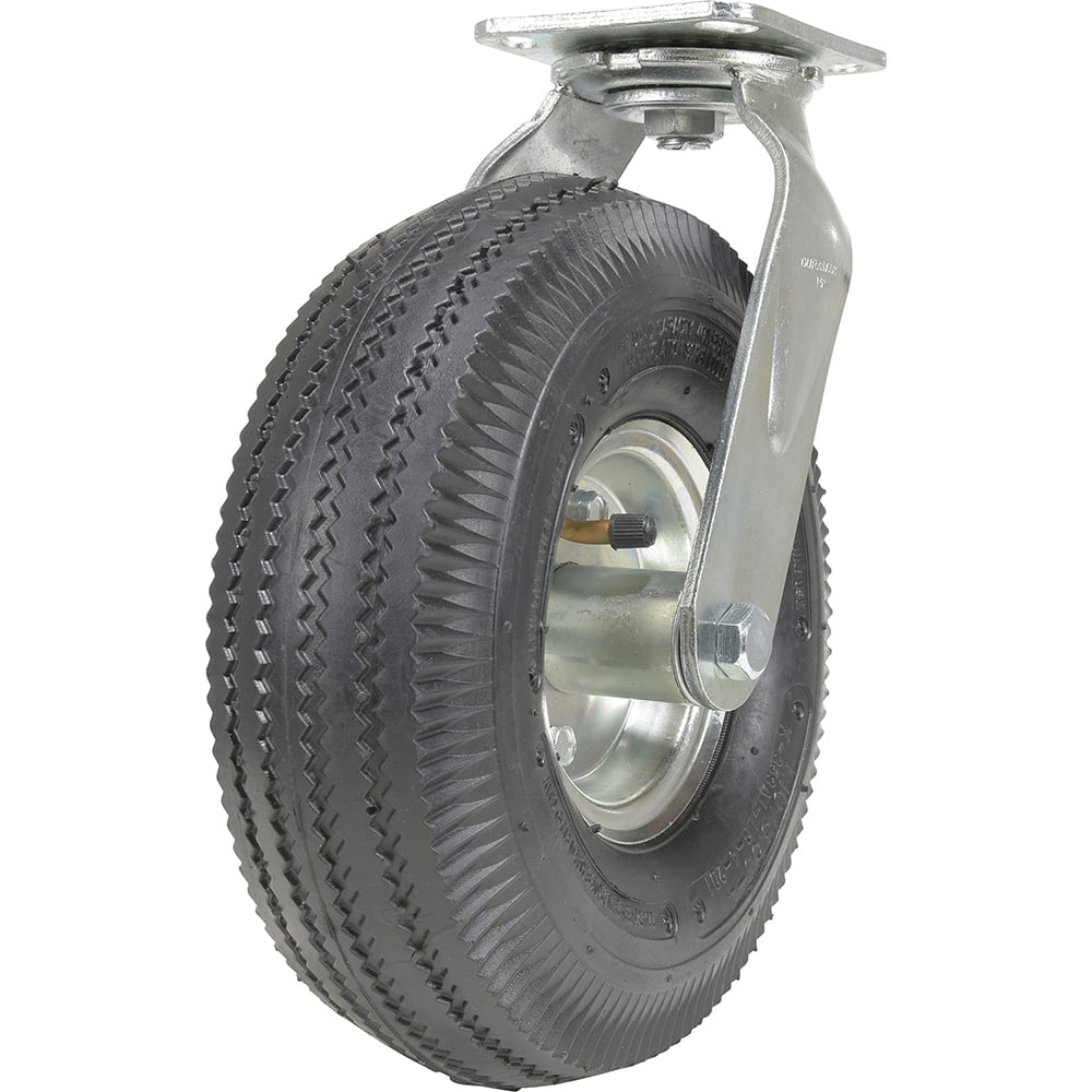 Vestil - Standard Casters; Mount: With Holes ; Style: Swivel ; Wheel Diameter: 10 (Inch); Wheel Width: 3 (Inch); Overall Height (Inch): 12-1/2 ; Load Capacity (Lb.): 300.000 - Exact Tool & Supply