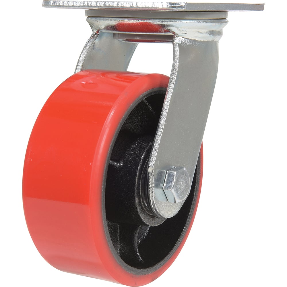 Vestil - Standard Casters; Mount: With Holes ; Style: Swivel ; Wheel Diameter: 5 (Inch); Wheel Width: 2 (Inch); Overall Height (Inch): 6-1/2 ; Load Capacity (Lb.): 990.000 - Exact Tool & Supply