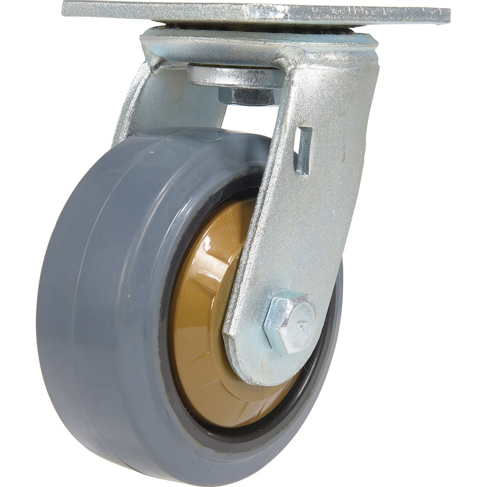 Vestil - Standard Casters; Mount: With Holes ; Style: Swivel ; Wheel Diameter: 5 (Inch); Wheel Width: 2 (Inch); Overall Height (Inch): 6-9/16 ; Load Capacity (Lb.): 661.000 - Exact Tool & Supply