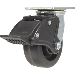 Vestil - Standard Casters; Mount: With Holes ; Style: Swivel w/Total Brake ; Wheel Diameter: 5 (Inch); Wheel Width: 2 (Inch); Overall Height (Inch): 6-1/2 ; Load Capacity (Lb.): 1000.000 - Exact Tool & Supply