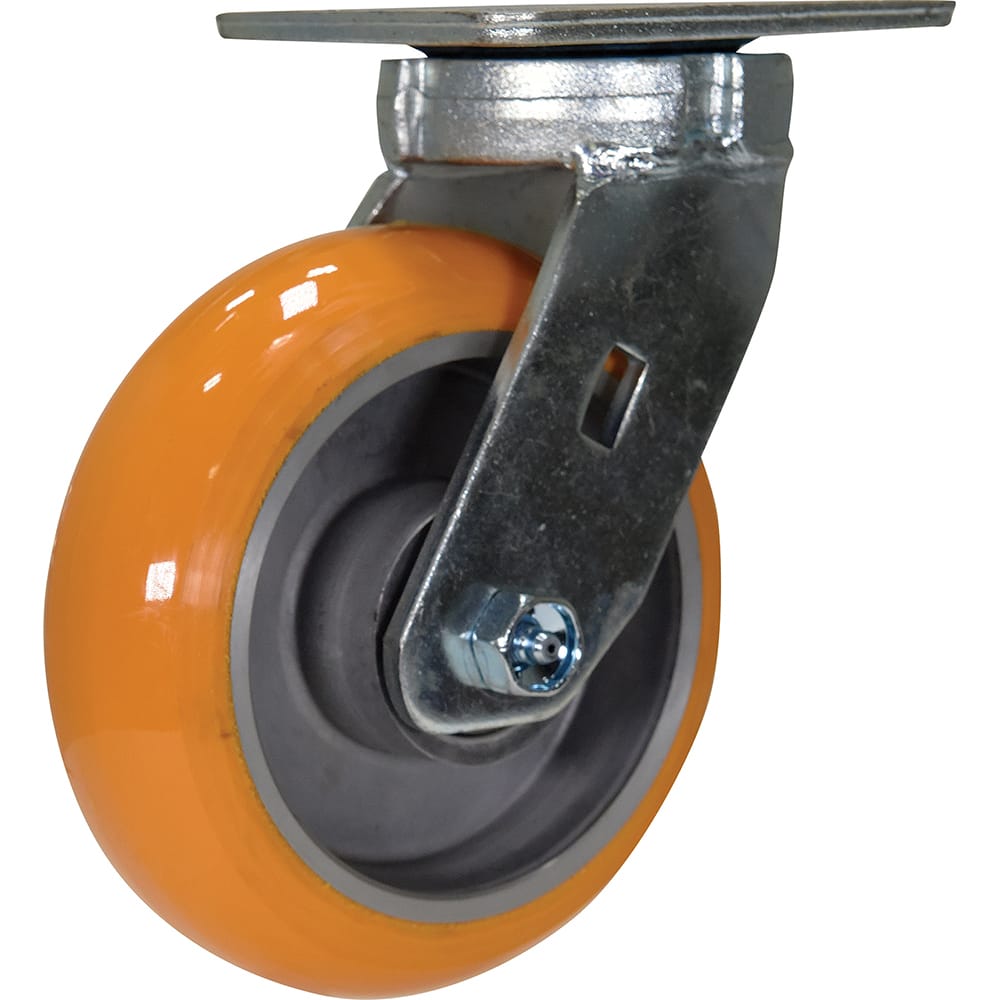 Vestil - Standard Casters; Mount: With Holes ; Style: Swivel ; Wheel Diameter: 6 (Inch); Wheel Width: 2 (Inch); Overall Height (Inch): 7-1/2 ; Load Capacity (Lb.): 1500.000 - Exact Tool & Supply