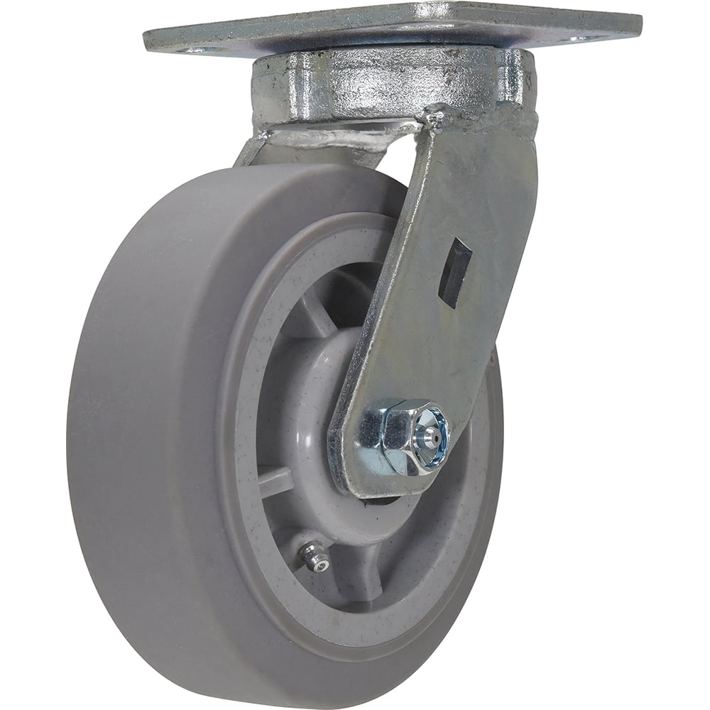 Vestil - Standard Casters; Mount: With Holes ; Style: Swivel ; Wheel Diameter: 6 (Inch); Wheel Width: 2 (Inch); Overall Height (Inch): 7-1/2 ; Load Capacity (Lb.): 600.000 - Exact Tool & Supply