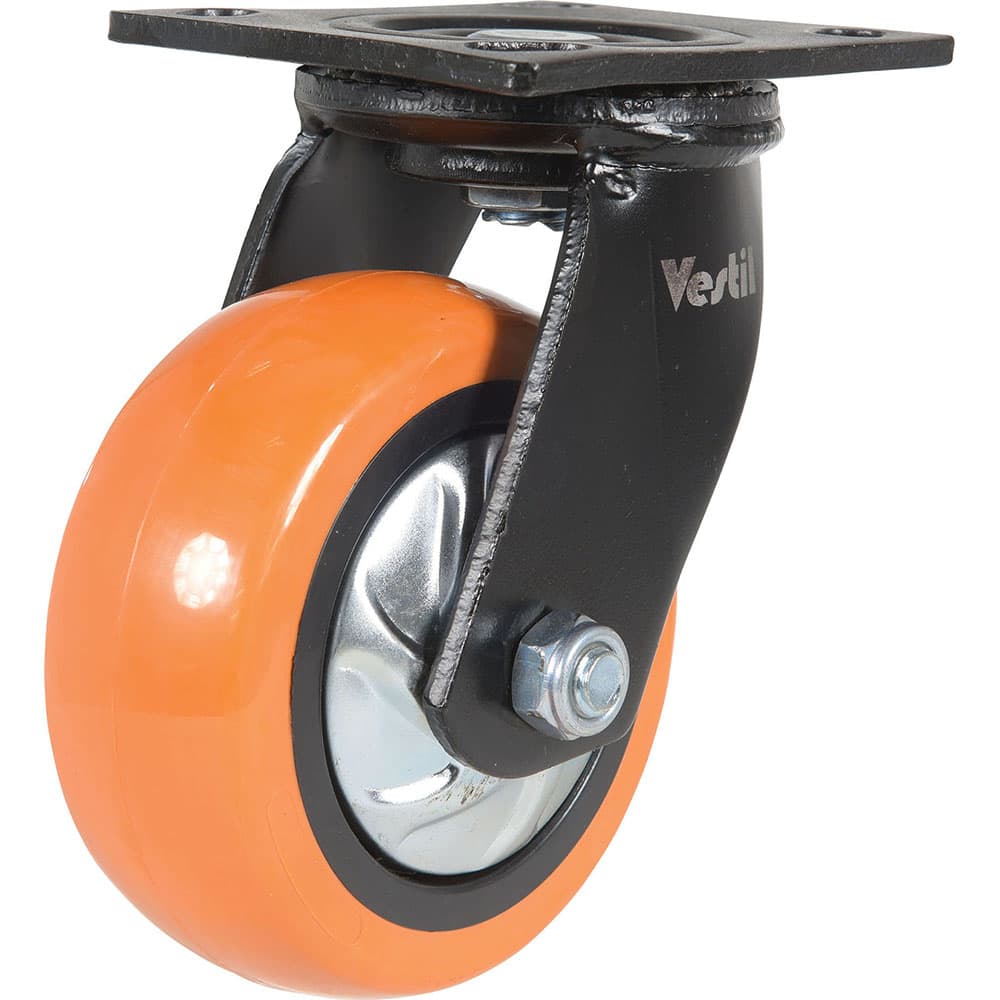 Vestil - Standard Casters; Mount: With Holes ; Style: Swivel ; Wheel Diameter: 5 (Inch); Wheel Width: 2 (Inch); Overall Height (Inch): 6-1/2 ; Load Capacity (Lb.): 639.000 - Exact Tool & Supply