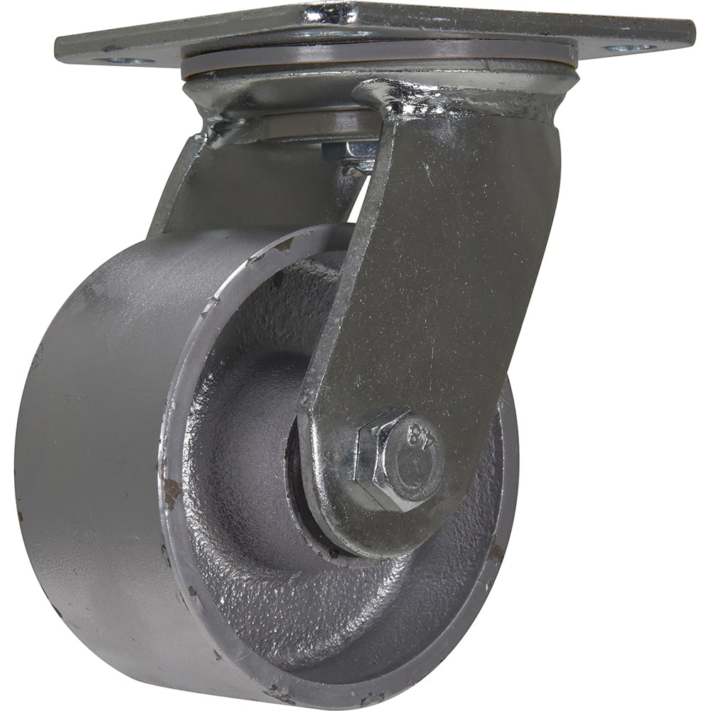 Vestil - Standard Casters; Mount: With Holes ; Style: Swivel ; Wheel Diameter: 4 (Inch); Wheel Width: 2 (Inch); Overall Height (Inch): 5-9/16 ; Load Capacity (Lb.): 1102.000 - Exact Tool & Supply