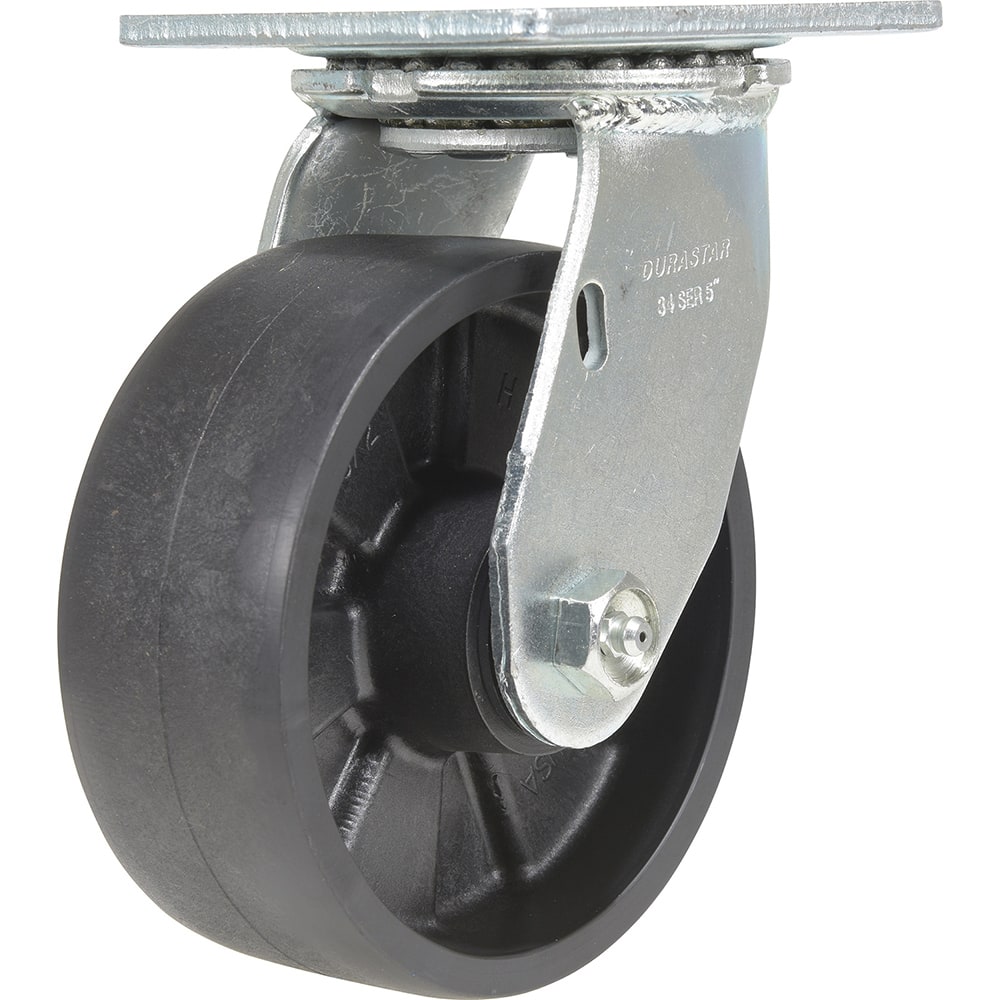 Vestil - Standard Casters; Mount: With Holes ; Style: Swivel ; Wheel Diameter: 5 (Inch); Wheel Width: 2 (Inch); Overall Height (Inch): 6-1/2 ; Load Capacity (Lb.): 1000.000 - Exact Tool & Supply