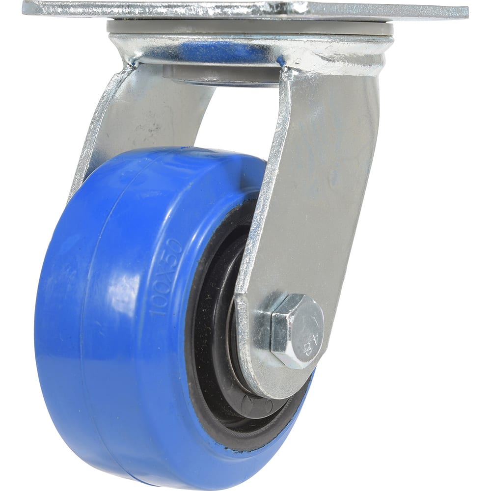Vestil - Standard Casters; Mount: With Holes ; Style: Swivel ; Wheel Diameter: 4 (Inch); Wheel Width: 2 (Inch); Overall Height (Inch): 5-1/2 ; Load Capacity (Lb.): 550.000 - Exact Tool & Supply