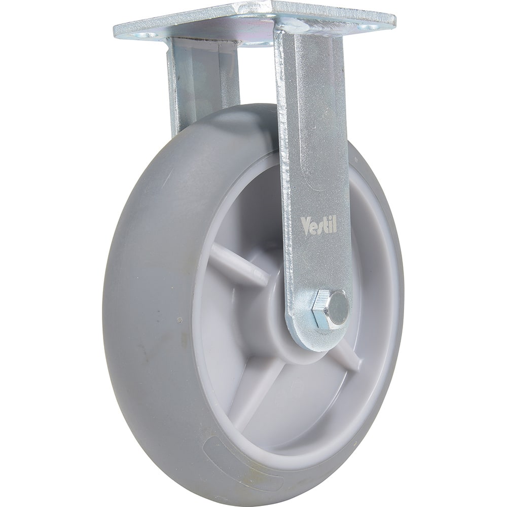 Vestil - Standard Casters; Mount: With Holes ; Style: Rigid ; Wheel Diameter: 8 (Inch); Wheel Width: 2 (Inch); Overall Height (Inch): 9-1/2 ; Load Capacity (Lb.): 705.000 - Exact Tool & Supply