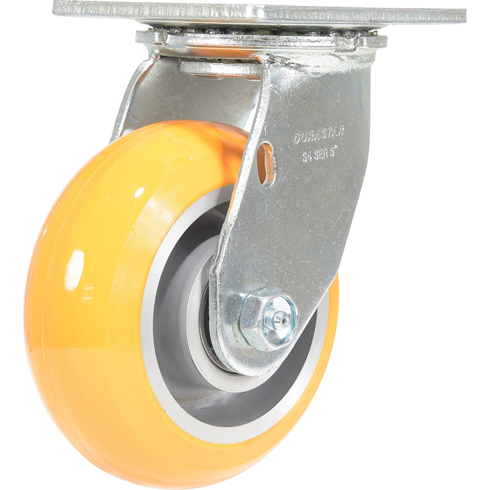 Vestil - Standard Casters; Mount: With Holes ; Style: Swivel ; Wheel Diameter: 5 (Inch); Wheel Width: 2 (Inch); Overall Height (Inch): 6-1/2 ; Load Capacity (Lb.): 1200.000 - Exact Tool & Supply