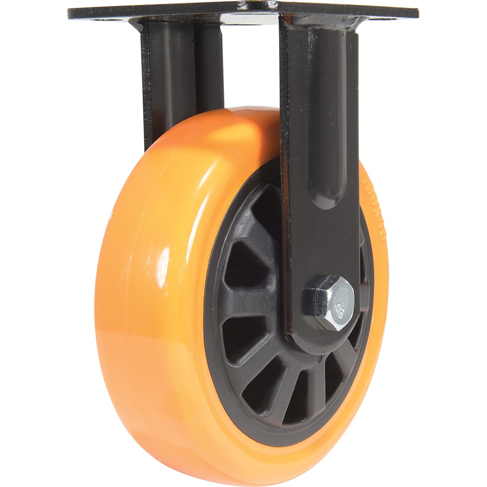 Vestil - Standard Casters; Mount: With Holes ; Style: Rigid ; Wheel Diameter: 6 (Inch); Wheel Width: 2 (Inch); Overall Height (Inch): 7-1/2 ; Load Capacity (Lb.): 836.000 - Exact Tool & Supply