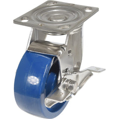 Vestil - Standard Casters; Mount: With Holes ; Style: Swivel w/Brake ; Wheel Diameter: 5 (Inch); Wheel Width: 2 (Inch); Overall Height (Inch): 6-9/16 ; Load Capacity (Lb.): 1000.000 - Exact Tool & Supply